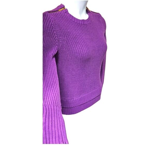 MICHAEL KORS Women's Crew Neck Double thick Zippered Shoulders Sweater Size Smal - Picture 6 of 14